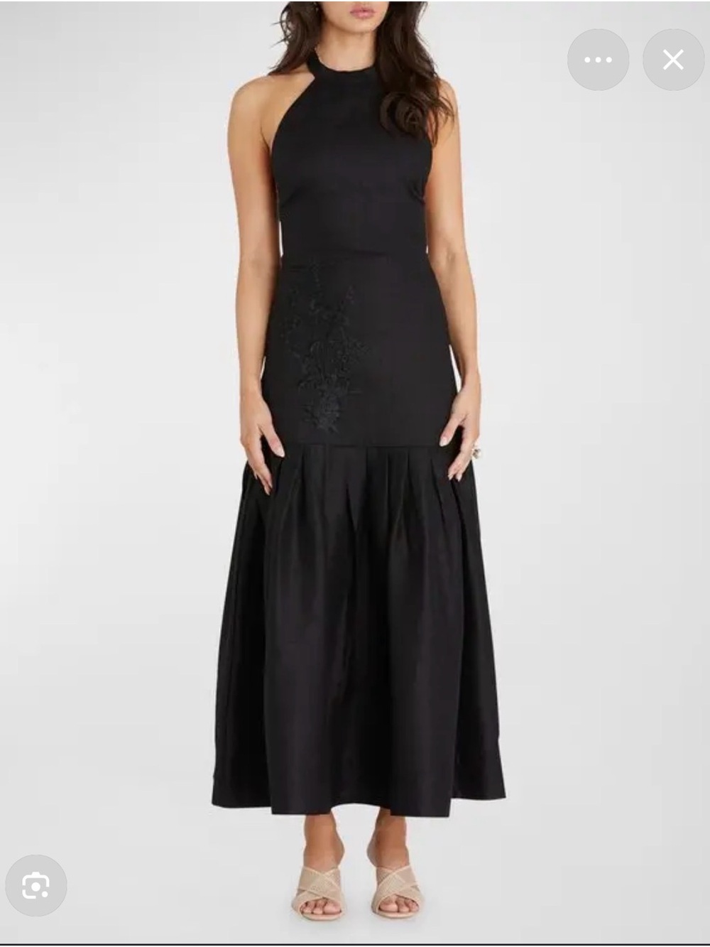 Aqua Blu Australia Carmen Black Maxi Dress Size L NWT – Retail $429